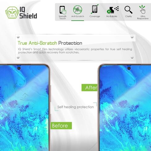 IQShield Screen Protector Compatible with Samsung Galaxy S21 (6.2 inch)(3-Pack)(Case Friendly)[Works with Fingerprint Scanner] Anti-Bubble Clear TPU Film in Kuwait