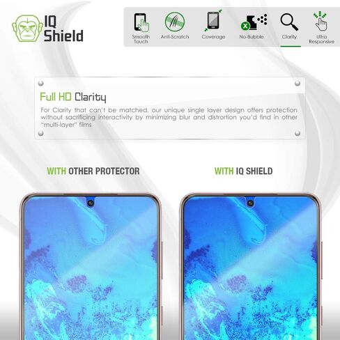 IQShield Screen Protector Compatible with Samsung Galaxy S21 (6.2 inch)(3-Pack)(Case Friendly)[Works with Fingerprint Scanner] Anti-Bubble Clear TPU Film in Kuwait