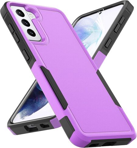 for Samsung Galaxy S21 Plus Case: Dual Layer Protective Heavy Duty Cell Phone Cover Shockproof Rugged with Screen Protector - Military Protection Bumper Tough - Samsung Galaxy S21+ Plus 5G, Black in Saudi Arabia
