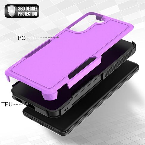 for Samsung Galaxy S21 Plus Case: Dual Layer Protective Heavy Duty Cell Phone Cover Shockproof Rugged with Screen Protector - Military Protection Bumper Tough - Samsung Galaxy S21+ Plus 5G, Black in Saudi Arabia
