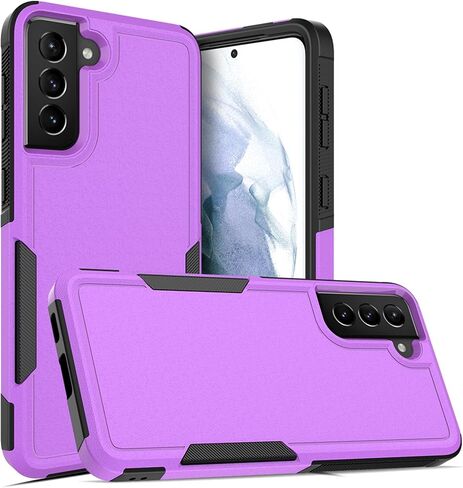 for Samsung Galaxy S21 Plus Case: Dual Layer Protective Heavy Duty Cell Phone Cover Shockproof Rugged with Screen Protector - Military Protection Bumper Tough - Samsung Galaxy S21+ Plus 5G, Black in Saudi Arabia