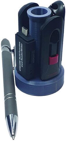 منظم ذاكرة فلاش USB - تخزين محرك الابهام - 4 فتحات مع حامل قلم - للمكتب والمنزل والمكتب in Kuwait