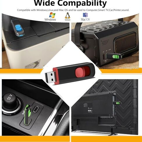 MAKACTUA محرك أقراص فلاش USB سعة 16 جيجابايت، محرك أقراص USB 2.0، محرك أقراص الإبهام، محرك أقراص القفز لتخزين البيانات أسود/أخضر in Kuwait