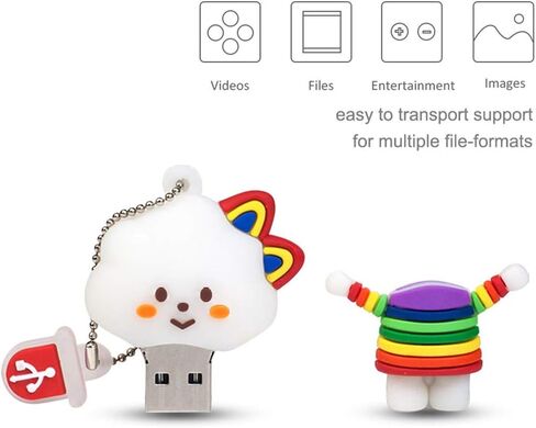 BorlterClamp 32GB USB Flash Drive Cute Cartoon Cloud Girl Model Memory Stick, Gift for Students and Children in Saudi Arabia
