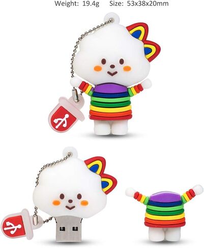 BorlterClamp 32GB USB Flash Drive Cute Cartoon Cloud Girl Model Memory Stick, Gift for Students and Children in Saudi Arabia