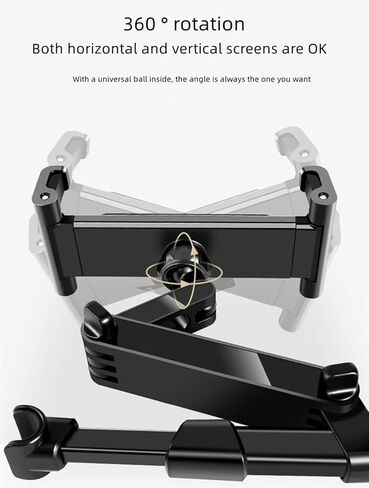 RIWPKFH Car Headrest Tablet Mount,360° Rotating Adjustable Tablet Headrest Holder,Car Seat Rear Stand Headrest Bracket for Phone Tablet 5-13 Inch in Kuwait