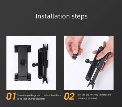 RIWPKFH Car Headrest Tablet Mount,360° Rotating Adjustable Tablet Headrest Holder,Car Seat Rear Stand Headrest Bracket for Phone Tablet 5-13 Inch in Kuwait