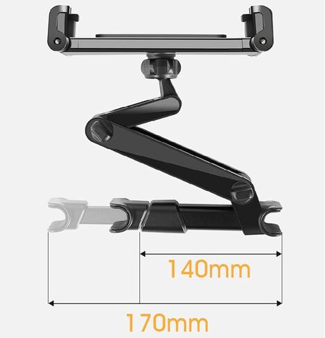 RIWPKFH Car Headrest Tablet Mount,360° Rotating Adjustable Tablet Headrest Holder,Car Seat Rear Stand Headrest Bracket for Phone Tablet 5-13 Inch in Kuwait