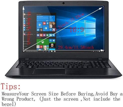 واقي شاشة كمبيوتر محمول مقاس 13.3 بوصة، واقي شاشة من الزجاج المقوى صلابة 9H لـ Asus/HP/DELL/Acer/Sony/Samsung/Lenovo/All 16:9 كمبيوتر محمول مع صورة واضحة وضوح الشمس المضادة لبصمات الأصابع in Saudi Arabia
