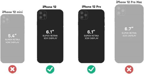 OtterBox Symmetry Series Case for iPhone 12 & iPhone 12 PRO (ONLY) Non-Retail Packaging - Black in Saudi Arabia