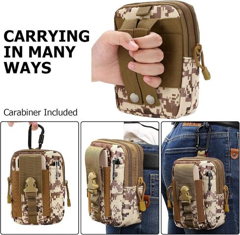 Tactical Waist Pouch EDC Molle Waist Bag Belt Phone Pouch Holster Purse Carrying Pouch for Smartphone, Tools in Kuwait