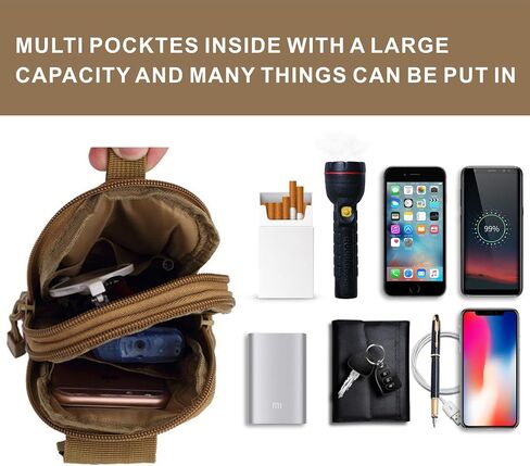 Tactical Waist Pouch EDC Molle Waist Bag Belt Phone Pouch Holster Purse Carrying Pouch for Smartphone, Tools in Kuwait
