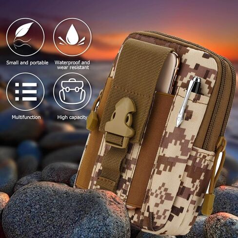 Tactical Waist Pouch EDC Molle Waist Bag Belt Phone Pouch Holster Purse Carrying Pouch for Smartphone, Tools in Kuwait