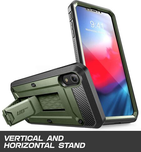 حافظة SUPCASE Unicorn Beetle Pro Series مصممة، مع واقي شاشة مدمج لكامل الجسم، حافظة متينة لهاتف iPhone XR 6.1 بوصة (إصدار 2018) (أسود) in Kuwait