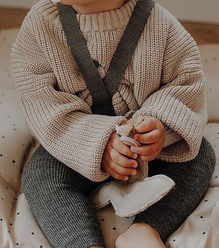 Toddler Unisex Baby Knitted Sweater Warm Soild Pullover Top | Baby Boys Baby Girls Autumn Winter Outfits in Saudi Arabia