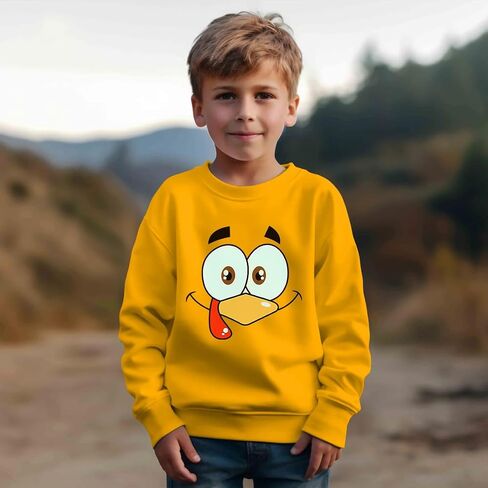 Mrocioa Boys Girls Pumpkin Face Sweatshirt Long SLeeve Kids Halloween Toddler Tops for 2-7T in Saudi Arabia