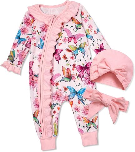 Preemie Newborn Baby Girl Romper 3-Piece Set in Kuwait