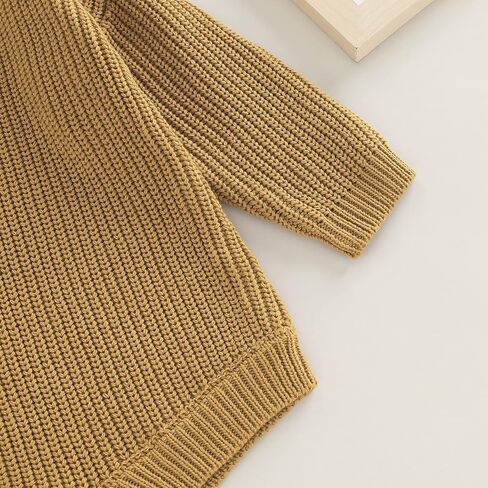 Merqwadd Baby Sweater Boy Girl Winter Clothes Knit Oversize Romper Warm Crewneck Long Sleeve Top Onesie for Toddlers … in Kuwait