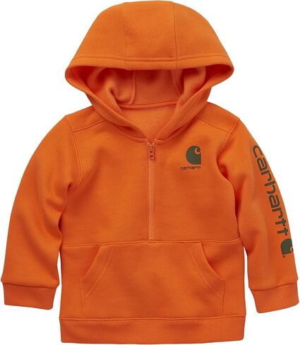 سويت شيرت بغطاء للرأس بأكمام طويلة ونصف سحاب للأولاد من Carhartt in Saudi Arabia