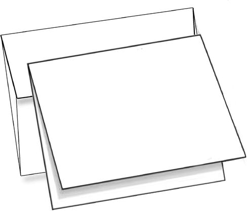 SUPHOUSE Blank White Cards and Envelopes 24 Pack,4 x 6 Heavyweight Folded Cardstock and A7 Envelopes for DIY Christmas Greeting Cards, Wedding, Birthday, Invitations, Thank You Cards & All Occasion in Kuwait