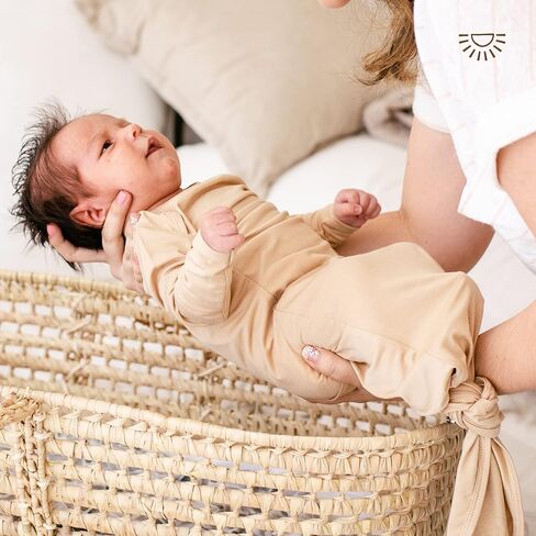 فستان أطفال معقود طويل جدًا من Wallaby Kids، سرير أطفال حديثي الولادة من الخيزران فائق النعومة للفتيات والصبية in Kuwait