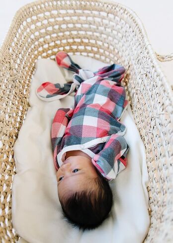 Copper Pearl Baby Gown - Knotted Newborn Sleepers for Baby Boy and Girl, Soft Stretchy Long Sleeve Infant Gowns with Bottom Tie and Hand Mittens, Perfect Hospital Coming Home Outfit (Fawn) in Kuwait