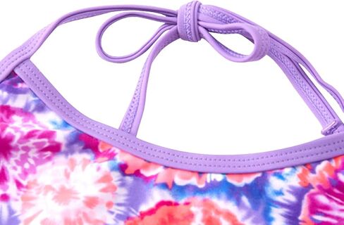 SETMVVQ Girls One Piece Swimsuit with Swim Skirt Purple Floral Bathing Suits 3-14 Years in Kuwait