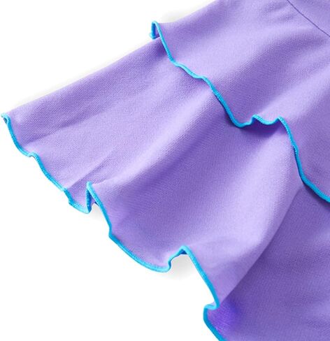 SETMVVQ Girls One Piece Swimsuit with Swim Skirt Purple Floral Bathing Suits 3-14 Years in Kuwait