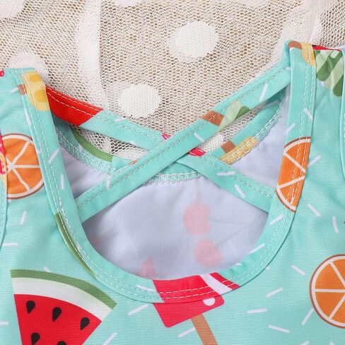 طقم تانكيني لطيف للفتيات الصغيرات مكون من قطعتين مع أغطية من الدانتيل بيكيني علوي وسروال قصير وملابس سباحة in Kuwait