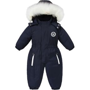 Srkrando Baby Boy Snowsuit طفل الشتاء فتاة سترة معطف ملابس طفل الثلوج الدعاوى وتتسابق