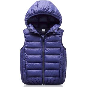 Aivtalk Boys Girls Puffer Down Vest Toddler Kids Hooded Zip Sleeveless Jacket Winter Coat in Kuwait