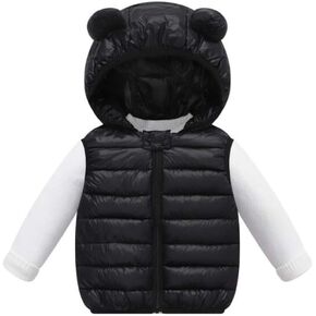 warmstraw Baby Infant Cotton Hooded Vest Winter Warm Puffer Sleeveless Jacket Waistcoats