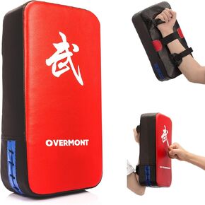 Overmont Taekwondo Kick Pads Boxing Karate Pad PU Leather Muay Thai MMA Martial Art Kickboxing Punch Mitts Punching Bag Kicking Shield Training 1PC in Kuwait