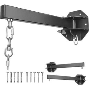 VKISOT 28'' Wall Mount Heavy Bag Hanger Punching Bag Hanger w/Swivel Hooks, Carabiners Heavy Duty Construction w/Space Saver Design Support 500 lbs in Kuwait