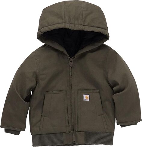 سترة Carhartt للأطفال الصغار معزولة بغطاء للرأس من القماش بسحاب in Saudi Arabia