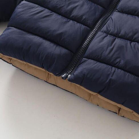 GLASH Kids Baby Boys and Girls Unisex Reversible Medium Weight Puffer Jacket Winter Hooded Coat in Kuwait