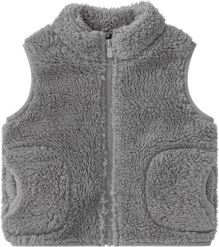 سترة bonbonPomme للأطفال الصغار من الأولاد والبنات من الصوف المخملي بدون أكمام، سترة دافئة in Kuwait