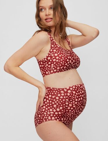 Motherhood Maternity Women's Standard Beach Bump Maternity 2 Piece Swimsuit Set UPF 50+ Pregnancy Swimwear in Saudi Arabia