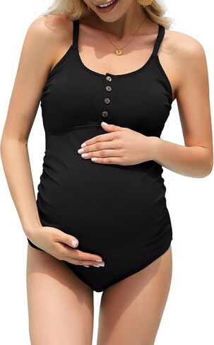 Century Star Maternity Swimsuits One Piece for Women Swimsuit Womens Pregnancy Bathing Suit Button Down Cross Back Swimwear in Saudi Arabia