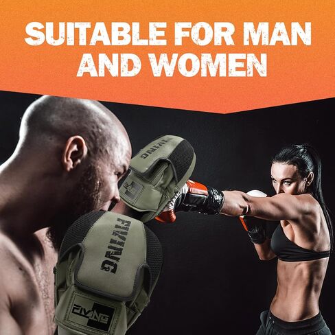 Boxing Pads for Men, Women, & Kids, Leather Focus Mitts for Martial Arts, Boxing Training, Curved Punch Mitts for Karate, Kickboxing,Muay Thai, Taekwondo in Kuwait