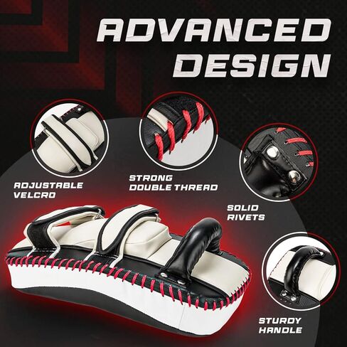 Yes4All Boxing Strike وسادة تايلاندية منحنية MMA Strike Kick Shield، تدريب حشوة إضافية للسجال من أجل الكيك بوكسينغ والدفاع عن النفس - تباع في أزواج in Kuwait
