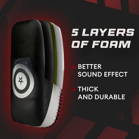 Yes4All Boxing Strike وسادة تايلاندية منحنية MMA Strike Kick Shield، تدريب حشوة إضافية للسجال من أجل الكيك بوكسينغ والدفاع عن النفس - تباع في أزواج in Kuwait