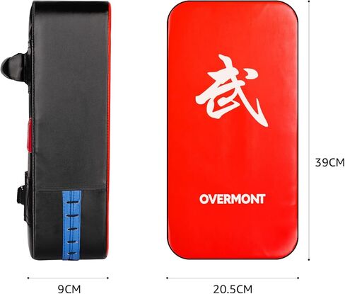 Overmont Taekwondo Kick Pads Boxing Karate Pad PU Leather Muay Thai MMA Martial Art Kickboxing Punch Mitts Punching Bag Kicking Shield Training 1PC in Kuwait