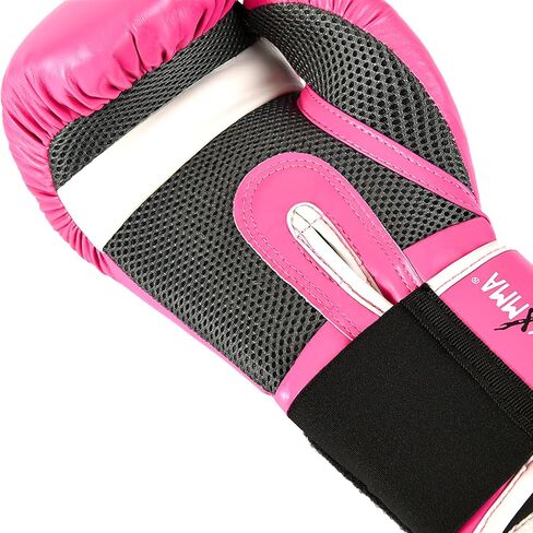 قفازات ملاكمة MaxxMMA Pro Style للرجال والنساء، قفازات تدريب ثقيلة للتمرين في الملاكمة التايلاندية، قفازات الملاكمة والكيك بوكسينغ والقتال على شكل حقيبة in Kuwait