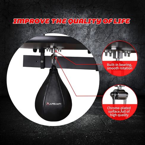 Heavy Duty Adjustable Speed Bag Platform Kit 24" + Speed Punching Ball (10"x7") Adjustable Height Wall Mount Professional Fitness Ball Boxing Reaction Training Kit in Kuwait