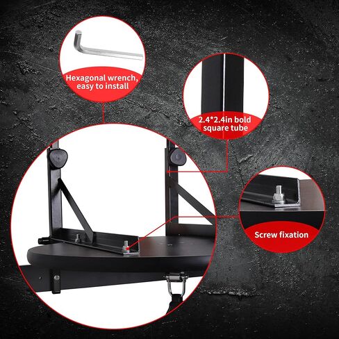 Heavy Duty Adjustable Speed Bag Platform Kit 24" + Speed Punching Ball (10"x7") Adjustable Height Wall Mount Professional Fitness Ball Boxing Reaction Training Kit in Kuwait