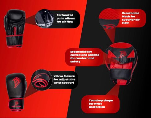 مجموعة تدريب الملاكمة للشباب من Boutmaster، قفازات ملاكمة للأطفال والمراهقين ومجموعة قفازات ملاكمة in Kuwait