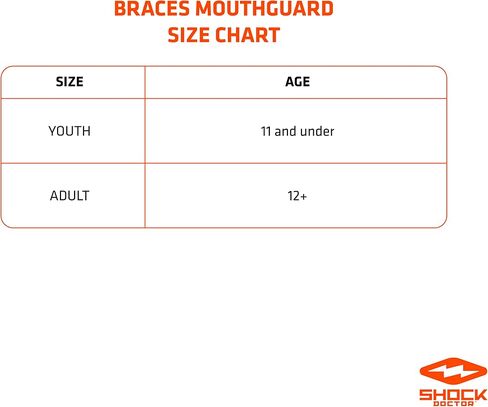 Shock Doctor Double Braces Mouth Guard, Full Protection, Instant Fit, Adult & Youth Sizes in Kuwait