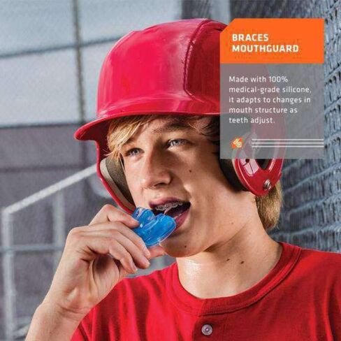 Shock Doctor Double Braces Mouth Guard, Full Protection, Instant Fit, Adult & Youth Sizes in Kuwait