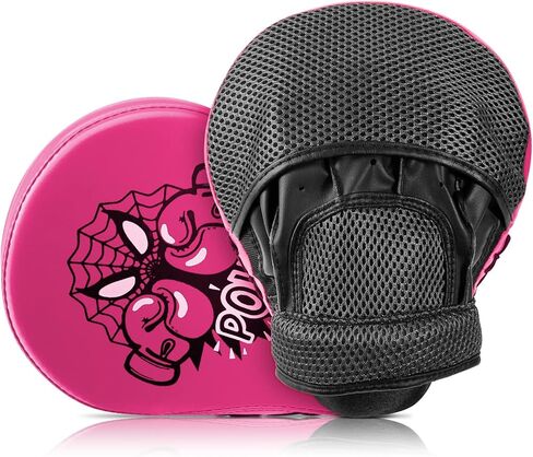Boxing Mitts and Pads for Kids, Boxing Curved Focus Punching Mitts Kickboxing, Karate, Muay Thai Kick, Sparring, Dojo, Martial Arts Punch Mitts Training Hand Target Pads for Age 3-12 Years (Pink) in Kuwait